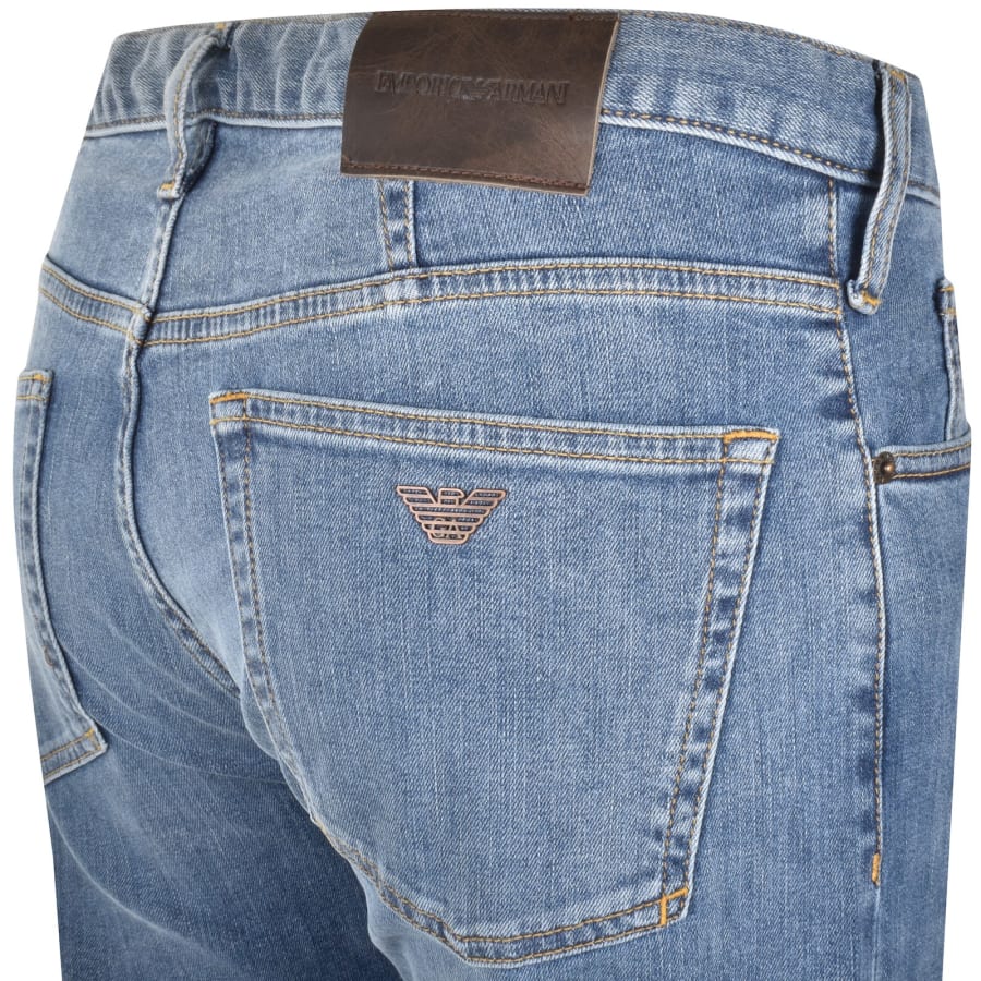 Emporio Armani J21 Regular Jeans Light Wash Blue Mainline Menswear United States